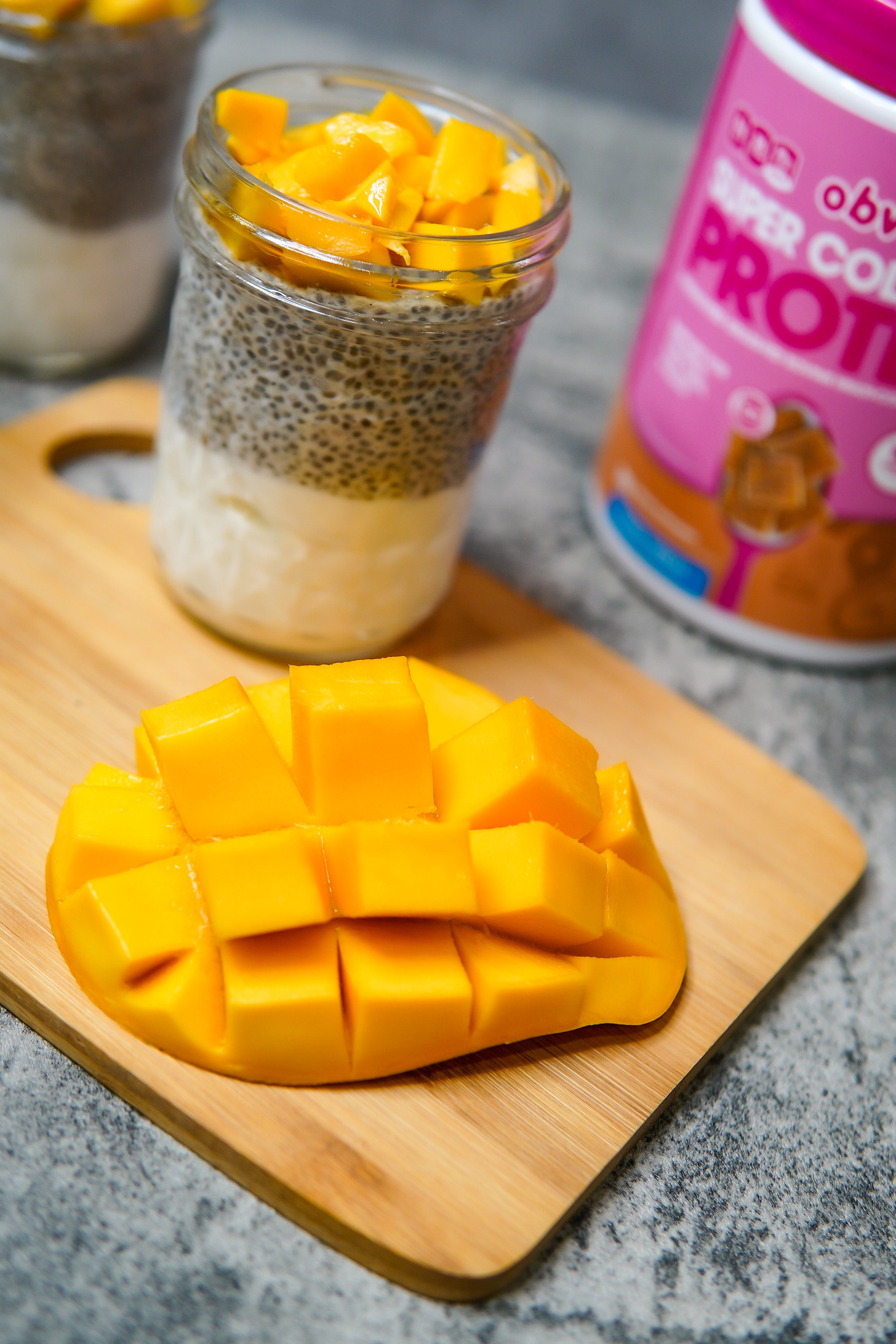 Cinnamon Mango Chia Pudding Parfait