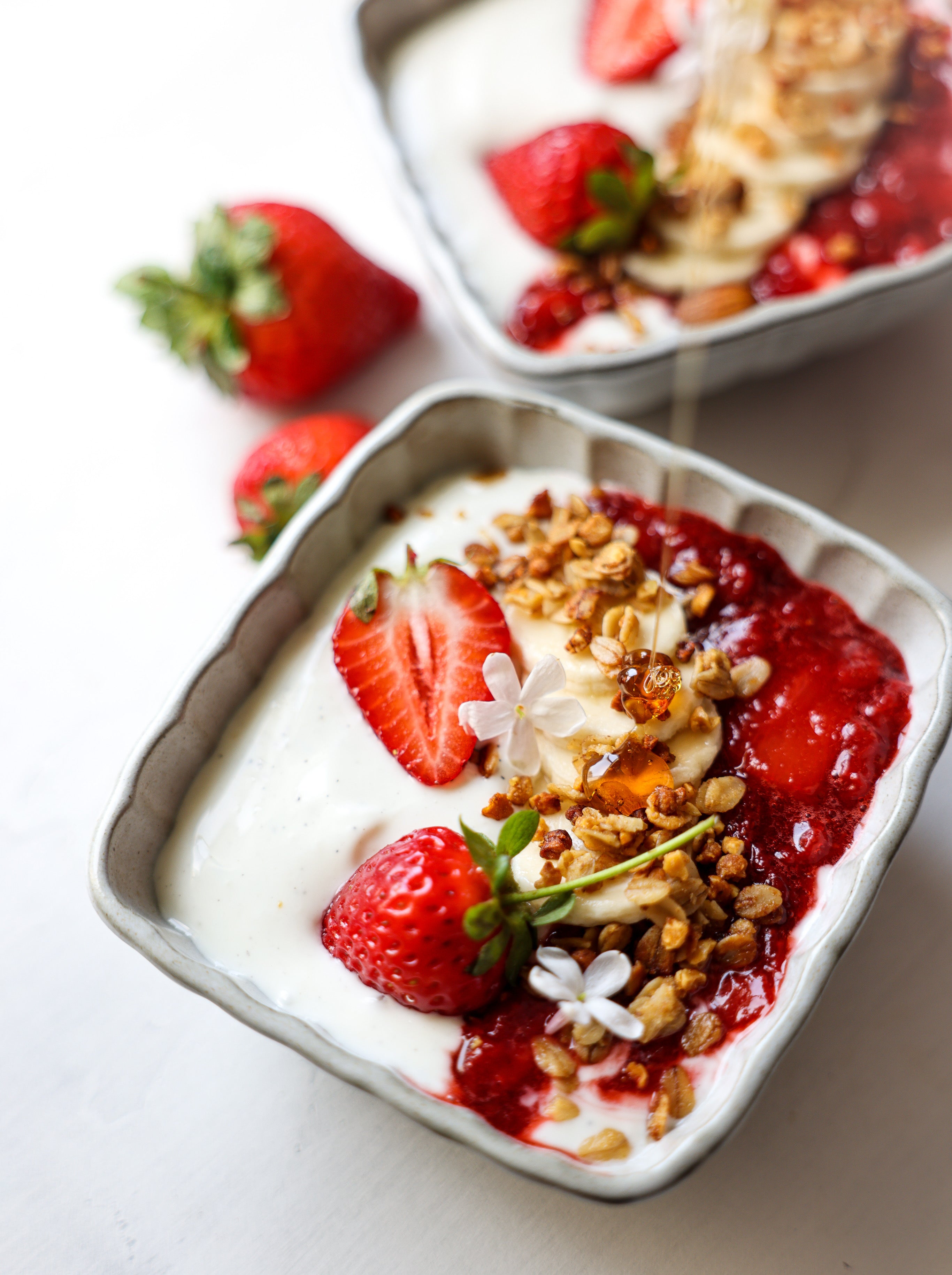 Homemade Fruit at the Bottom Yogurt Bowl