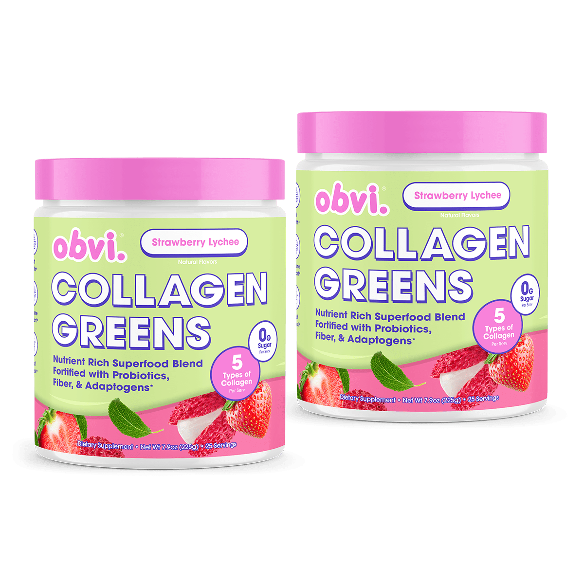 Collagen® Greens | Strawberry Lychee