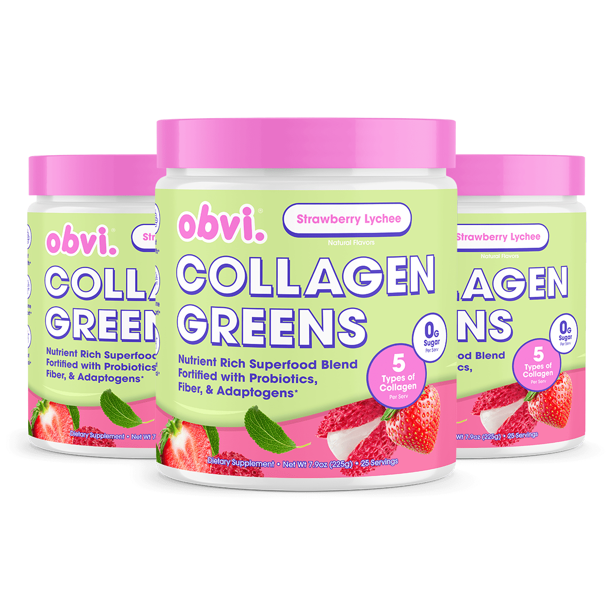 Collagen® Greens | Strawberry Lychee