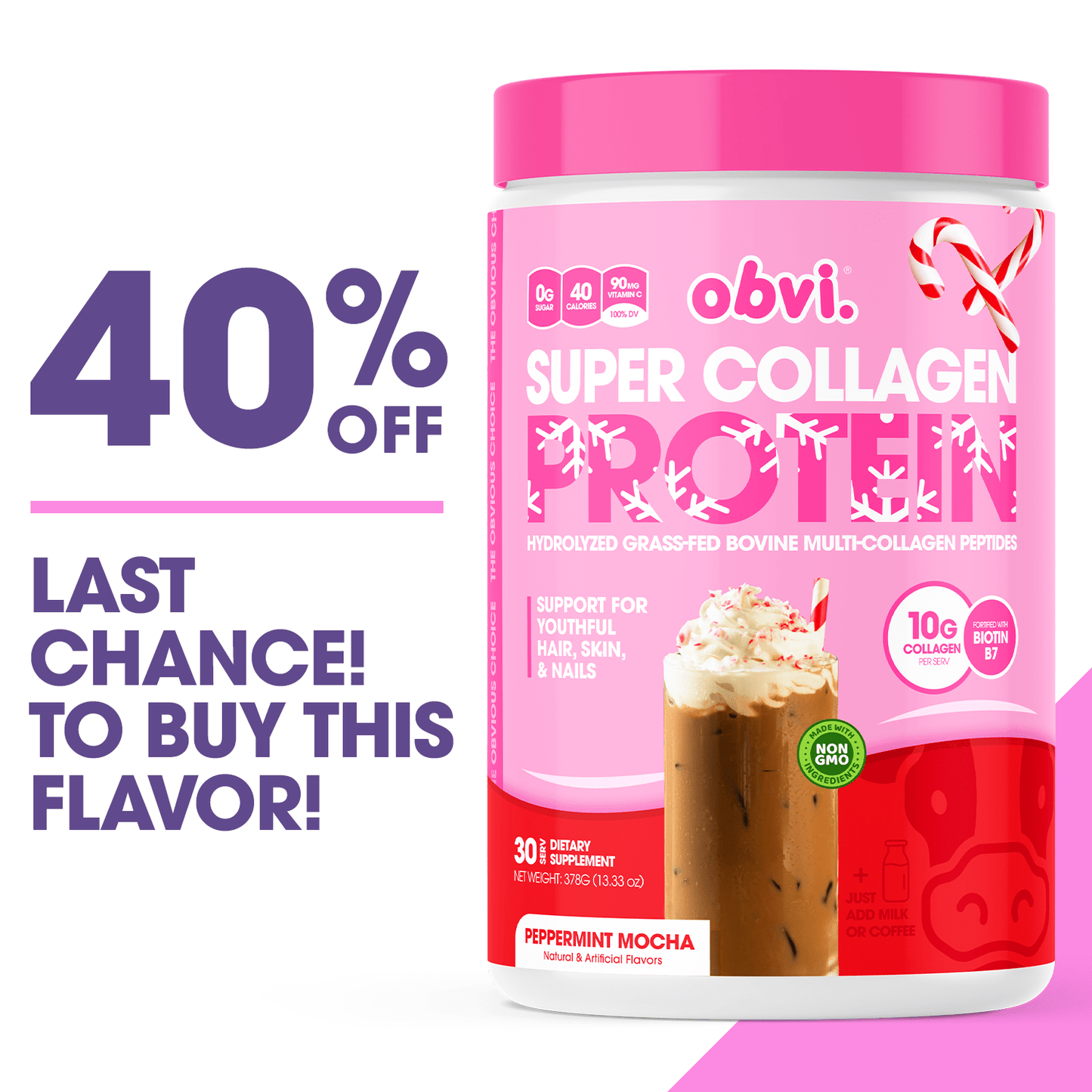 Super Collagen Protein Powder | Peppermint Mocha