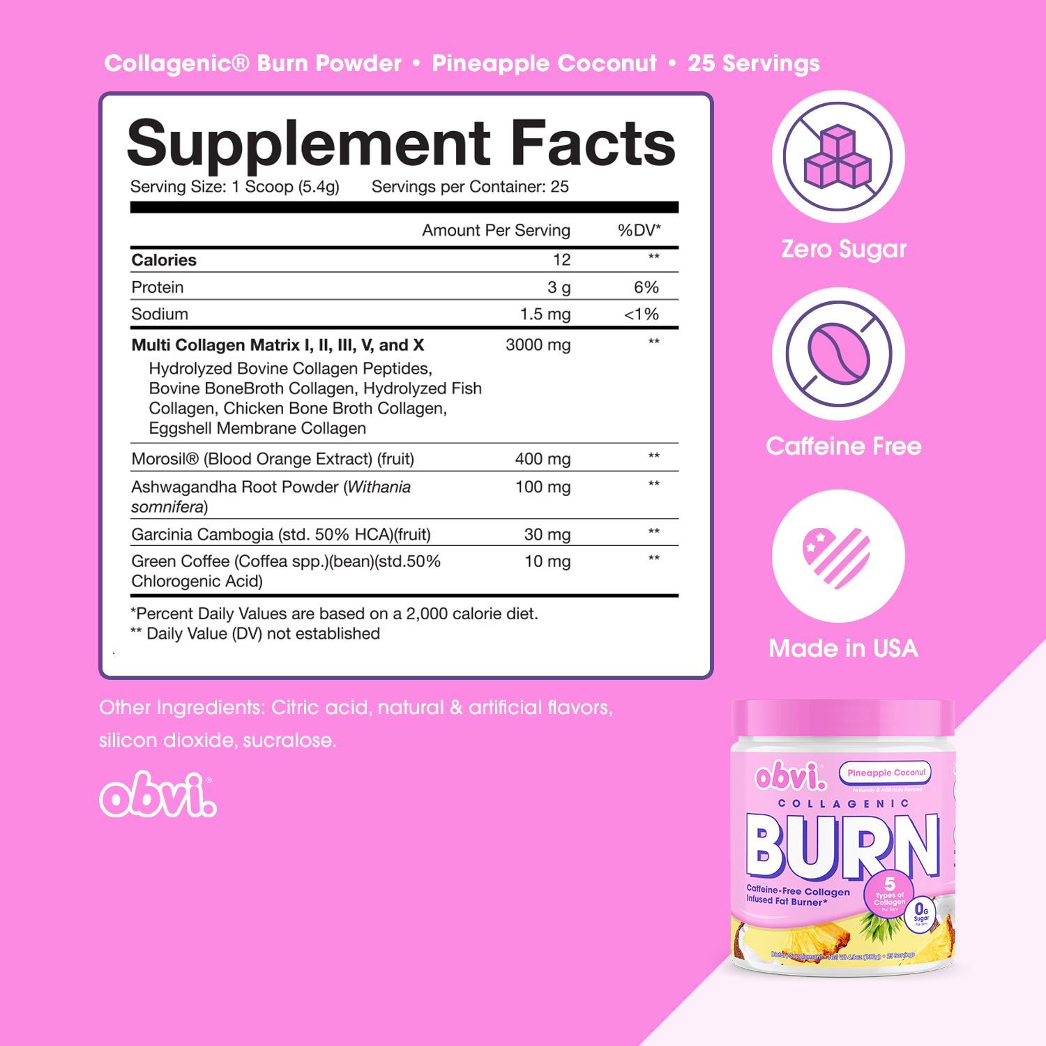 Collagenic® Burn (Stim Free) | Pineapple Coconut | Special Offer