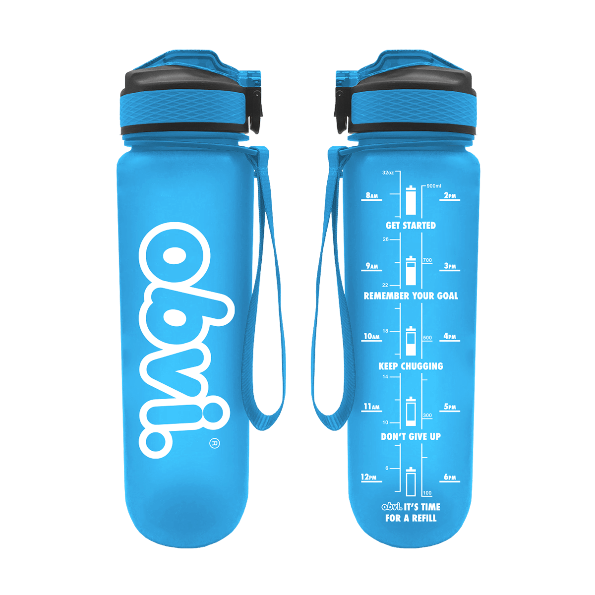 Blue Motivational Water Bottle - Cart